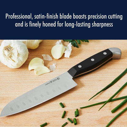 HENCKELS Statement 15Piece White-Handled Knife Block Set with Shears, Sharpening Steel - Dishwasher Safe, Ergonomic Handle
