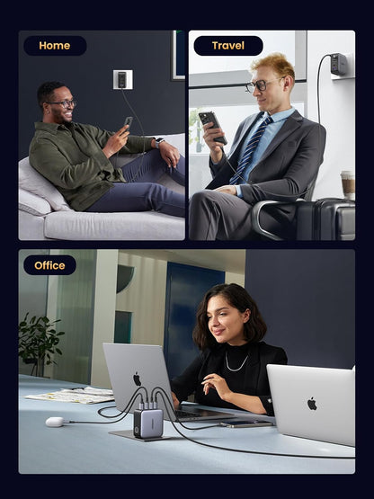 UGREEN Nexode 100W USB C Charger Block, 4-Port GaN Charger Block Fast Charger Compatible for MacBook Pro/Air, iPad Pro, Dell XPS, Galaxy S23/S22, iPhone 15/14/13 Series, Pixel, Steam Deck and More