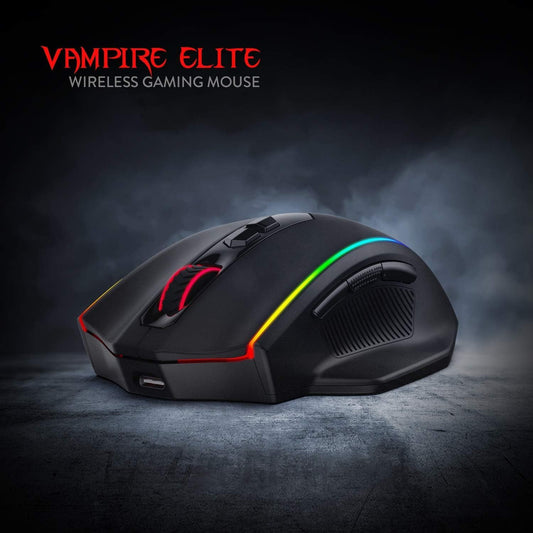 Redragon M686 Wireless Gaming Mouse, 16000 DPI Wired/Wireless Mouse with Professional Sensor, 45-Hour Durable Power Capacity, Customizable Macro and RGB Backlight for PC/Mac/Laptop - PuriLite