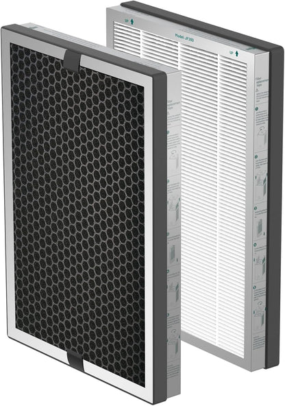 Air Purifier Filter Replacement for JF260,Air Purifiers 2X Filter Replacement, (MERV 17) True HEPA 300g Activated Carbon Filter, Air Cleaner Remove Smoke Dust