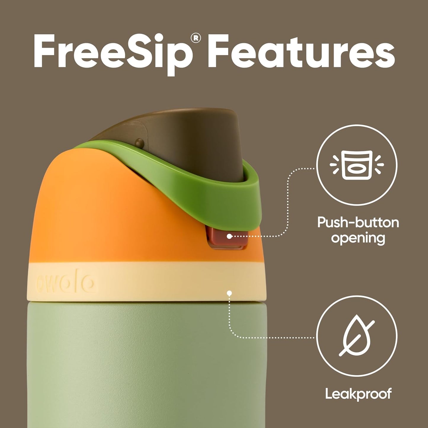 Owala FreeSip Insulated Stainless Steel Water Bottle with Straw for Sports, Travel, and School BPA-Free Sports Water Bottle, 24 oz, Beach House