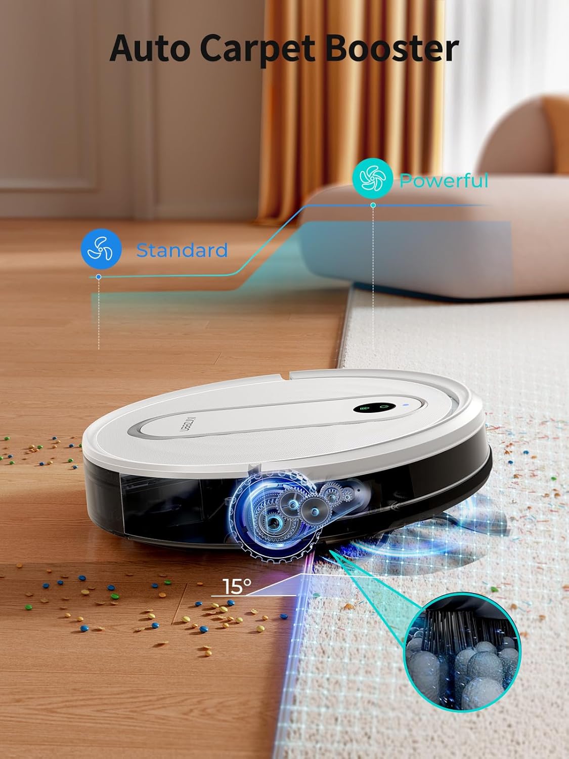 Robot Vacuum - Robot Vacuum and Mop, J10, Perfect for Pet Hair, Carpets, and Hard Floors