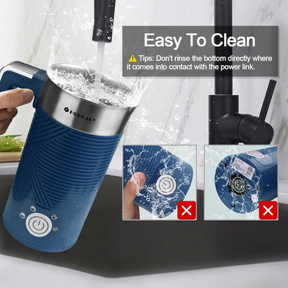 Huogary Electric Milk Frother, 4 in 1 Stainless Steel Milk Steamer, Milk Frother and Steamer for Coffee Milk Warmer for Latte, Cappuccinos, Macchiato