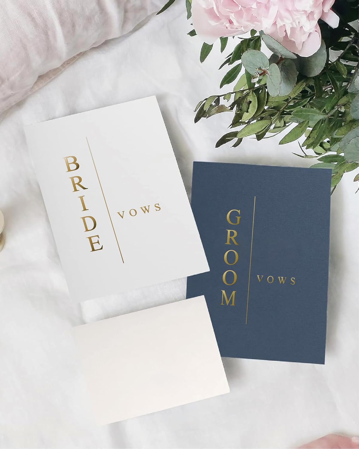 GroomBrideGifts Wedding Vow Book for His and Hers, Soft Touch, Perfectly Sized Bride and Groom Vow Books, Wedding Essentials, Wedding Registry Ideas, His and Hers Gifts