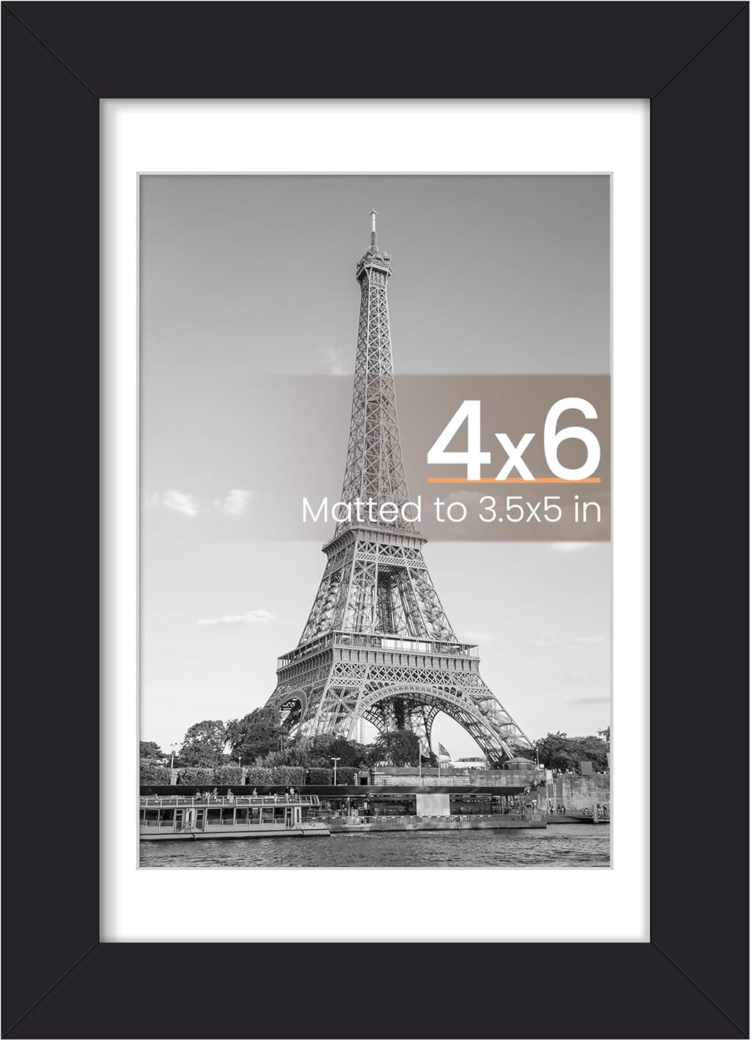 upsimples 11x14 Picture Frame, Display Pictures 8x10 with Mat or 11x14 Without Mat, Wall Hanging Photo Frames, Black