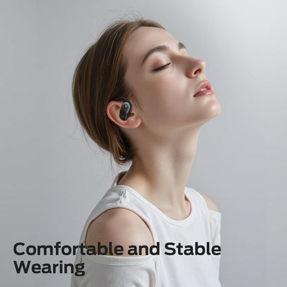 Monster Open Ear AC326 Headphones, Bluetooth 6.0 Wireless Earbuds with Dual-Mic Clear Calls, Air Conduction Headphones with Ear Hooks, Spatial Audio, Snug Fit, 35H Playtime, IPX5 for Sports, Black