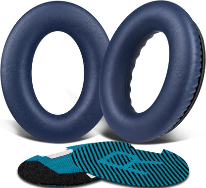 SoloWIT Earpads Cushions for Bose Headphones, Replacement Ear Pads for Bose QuietComfort 15 QC15 QC25 QC2 QC35/Ae2 Ae2i Ae2w/SoundTrue & SoundLink Around-Ear Series - QC25 PL Black&Blue