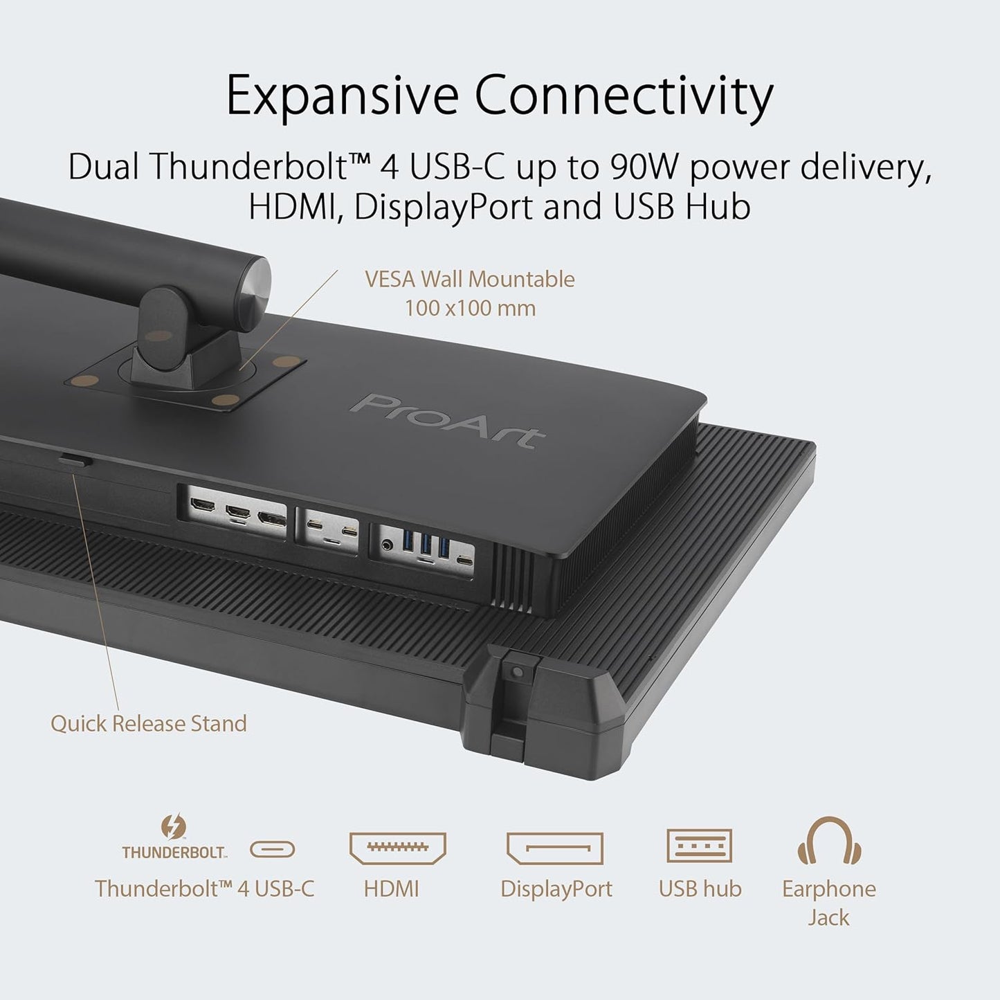 ASUS ProArt Display PA279CV 27” 4K HDR UHD (3840 x 2160) Monitor, IPS, 100% sRGB/Rec. 709, ΔE < 2, USB-C DisplayPort HDMI USB hub, Calman Verified, Eye Care, Tilt Pivot Swivel Height Adjustable