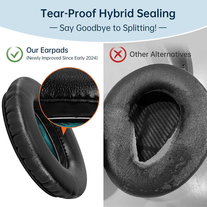 Replacement Ear Pads Earpads for Bose QuietComfort QC 2 15 25 35 Ear Cushion for QC2 QC15 QC25 QC35 SoundLink SoundTrue Around-Ear II AE2 (Black)