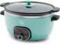 GreenLife 6QT Ceramic Slow Cooker, PFAS-Free, Programmable, Removable Healthy Nonstick Pot for Family Meals, Sear on Stovetop, Keep Warm, Digital Timer, Dishwasher Safe Glass Lid, Turquoise