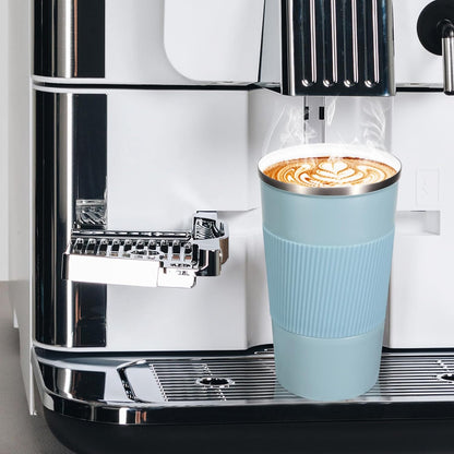 18oz Mug with Ceramic Coating Inside, Insulated Coffee Mug with Lid, Leak Proof Coffee Travel Mug, Travel Coffee Mug Fits in Car Cup Holder