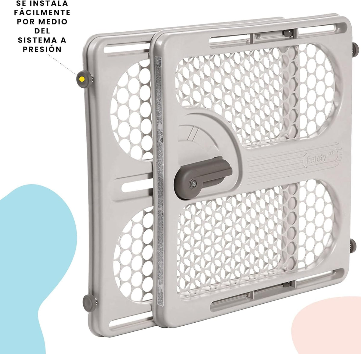 Pressure Mount Safety Gate for Doorways | Adjustable 28–40 Inch Width, 27 Inch Height, White