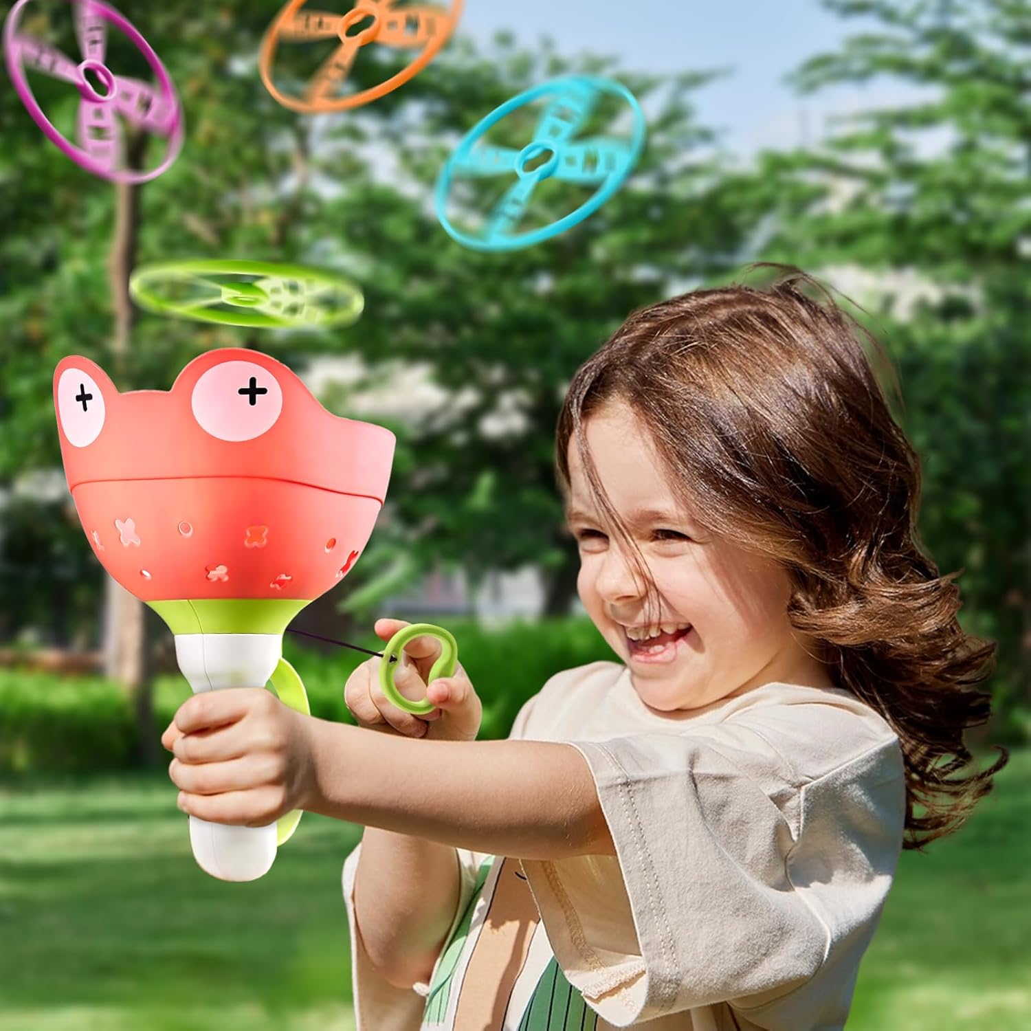 Kids Outdoor Capture Catching Game Toy for Ages 4–8 – Manual Flying Disc Chasing Game for Indoor and Outdoor Family Play - PuriLite