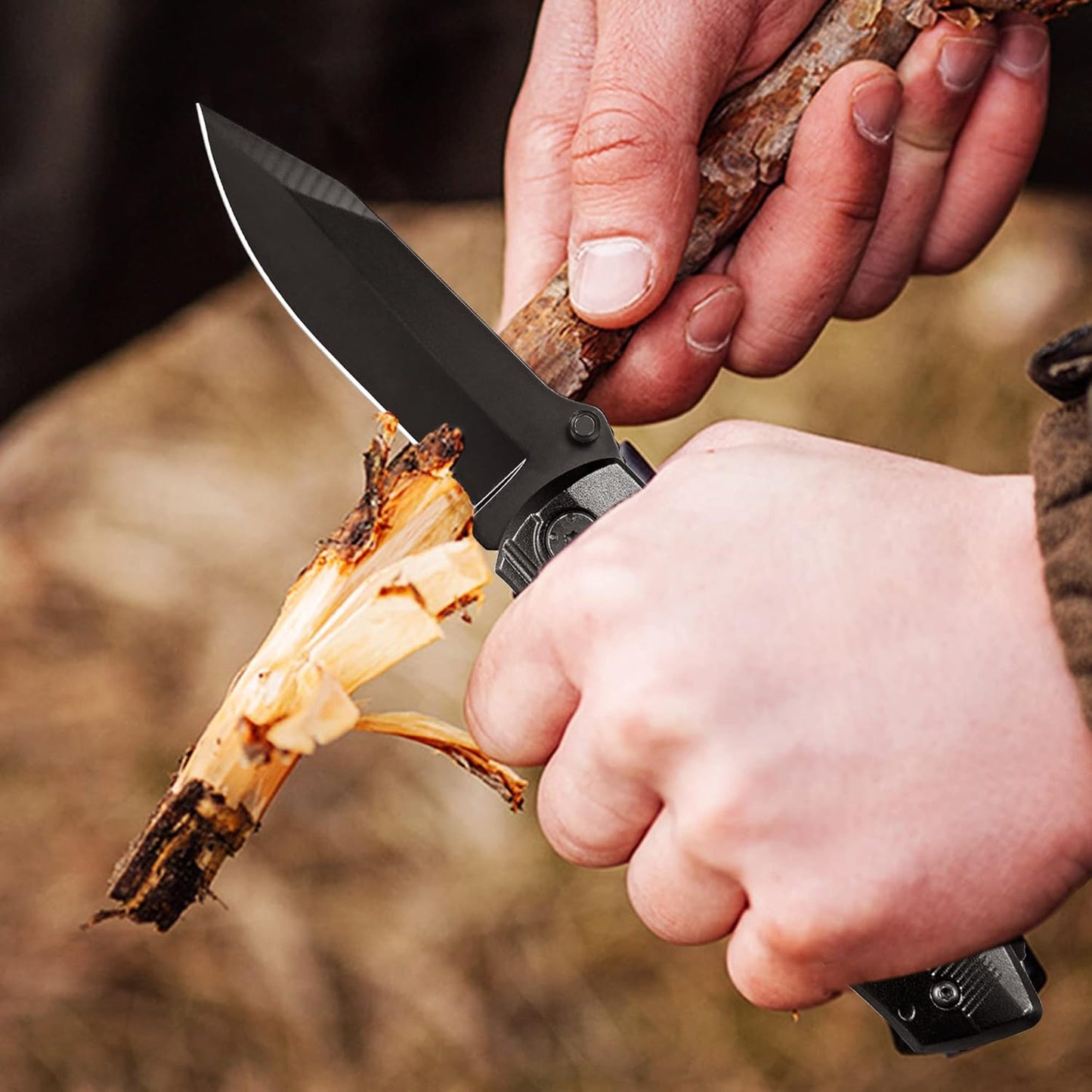RoverTac Pocket Knife Tactical Folding Knife Multi Tool Survival Camping Knife, Multitool Knife Pliers Bottle & Can Opener 9-Pack Screwdrivers Liner Lock Nylon Sheath, Pocket Knife for Camping Hiking