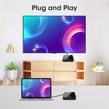 Wireless HDMI Transmitter and Receiver,Binken Wireless HDMI Extender Support 1080P@60 Hz, Support 2.4/5GHz for Streaming Video Audio from Laptop, PC, Camera,STB to HDTV Projector Model 810