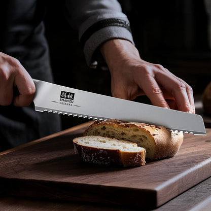 SHAN ZU Fillet Knife 7 inch, Razor Sharp Boning Knife for Meat in 10Cr15Mov Japanese High Carbon Steel Fish Knife, Professional Kitchen with Flexible Blade and Ergonomic Pakkawood Handle
