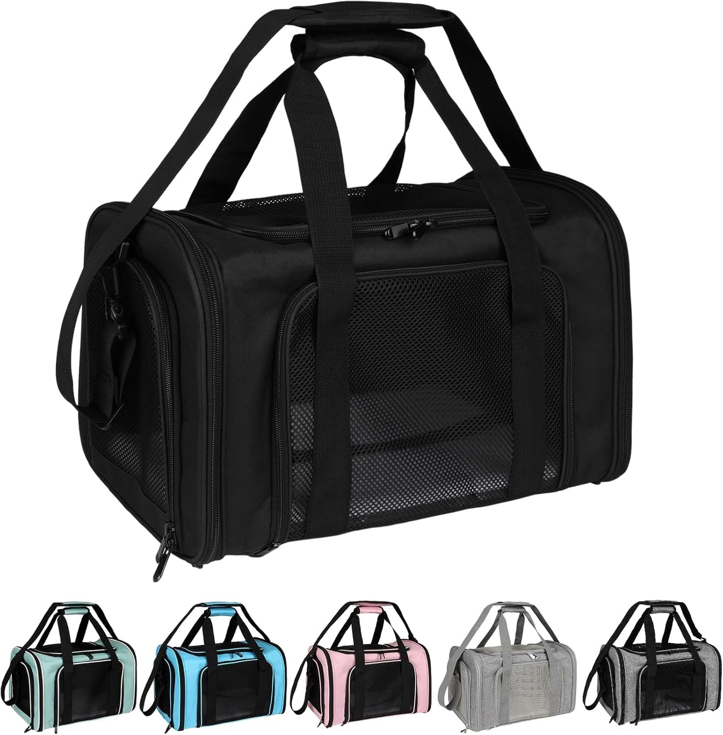 Top tasta Dog Cat Carrier Pet Carriers for Small Medium Large Cats Dogs Carrier Soft Sided Small Puppy Dog Carrier Portable Foldable Airline Approved Dog Cat Travel Carrier Grey Medium