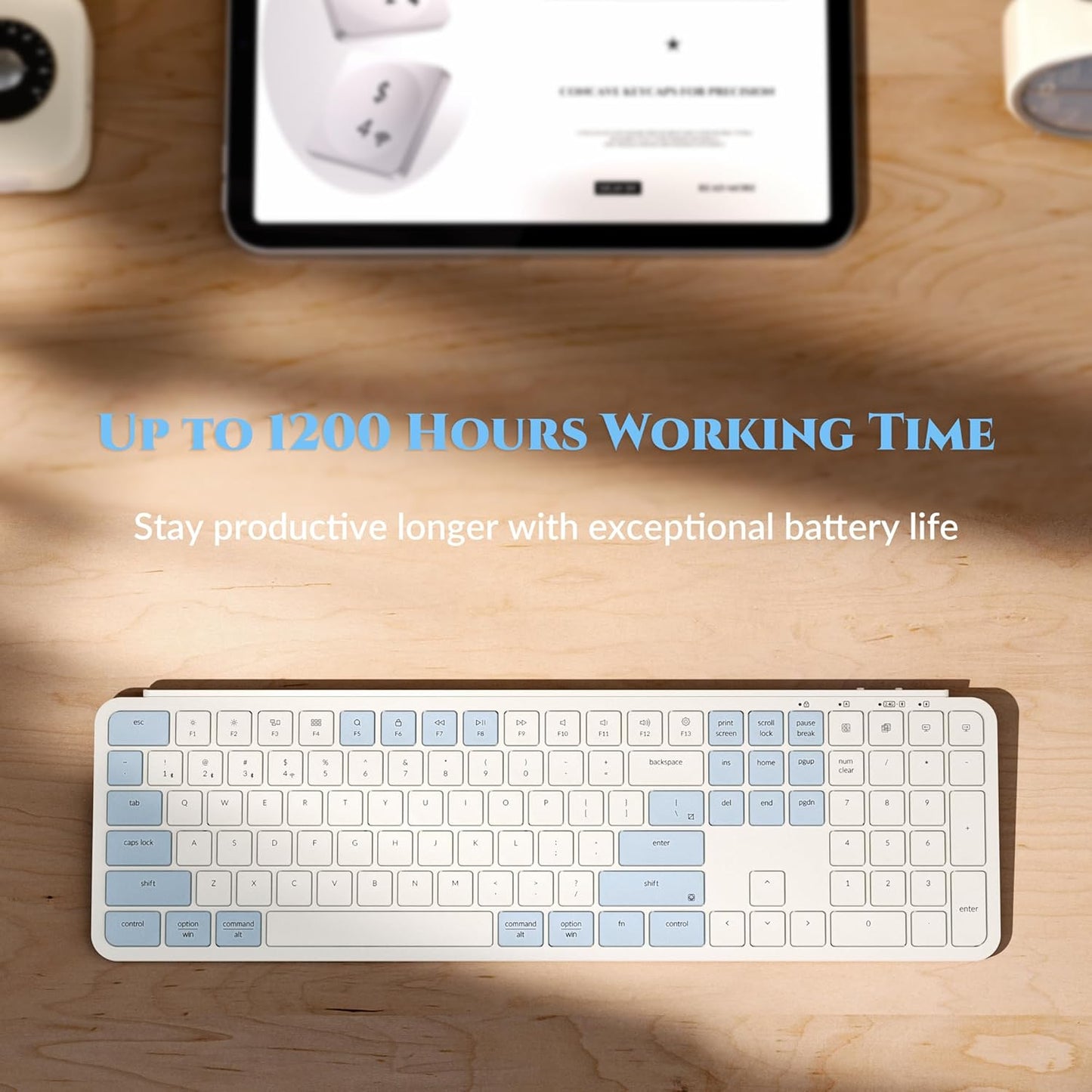 Keychron B6 Pro Quiet Key Full Size Ultra-Slim Wireless Keyboard, ZMK Programmable Bluetooth 5.1/2.4 GHz/Wired with Ultra-Long Battery Life Low Profile for Mac Win Linux System - Space Gray