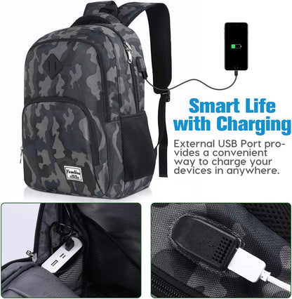 Backpack for Teen Girls,Boys School Backpack for Women with USB,College Backpack,Big Flower