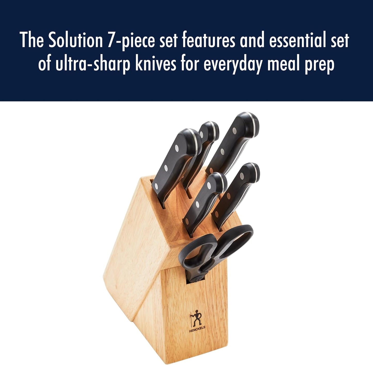 HENCKELS Solution Razor-Sharp 16-pc Self Sharpening Knife Block Set, Chef Knife, Bread Knife, Steak Knife, German Engineered Informed by 100+ Years of Mastery