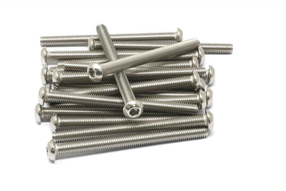 iexcell 50 Pcs M6 x 20mm Thread Pitch 1 mm Stainless Steel 304 Hex Socket Button Head Cap Screws Bolts Kit