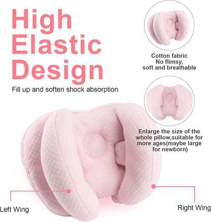 KAKIBLIN 2 in 1 Baby Head Pillow with Banana Neck Pillow for 3 Months to 8 Months Baby Travel Pillow for Stroller or Bed