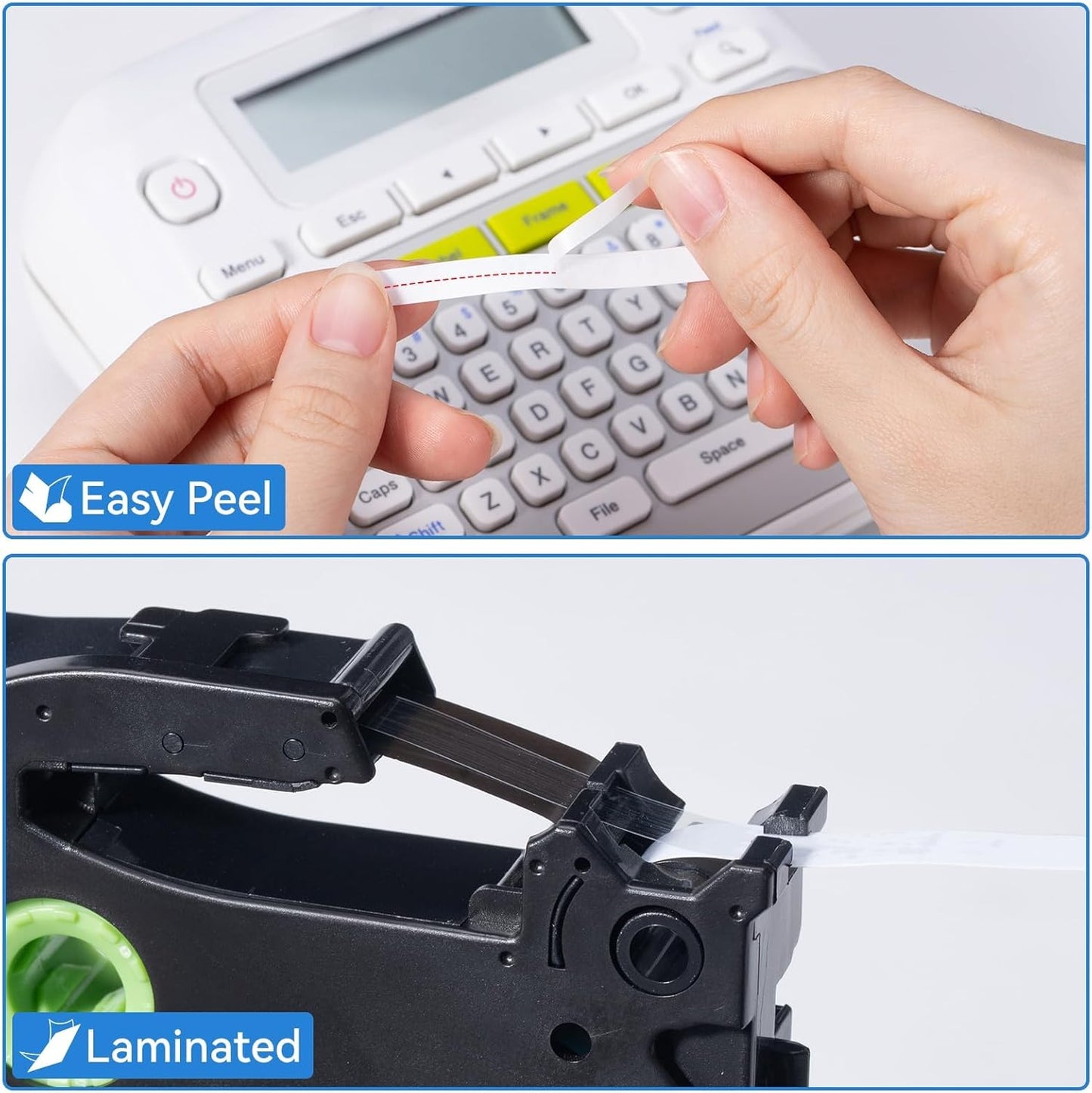 5 Pack Compatible with Brother Label Maker Tape P Touch TZe TZ Tape 12mm 0.47'' Laminated White TZe-231 TZ 231 Label Tape for Brother P-Touch PT-H110 PT-D210 PT-D600 PT-D400AD PT-1290