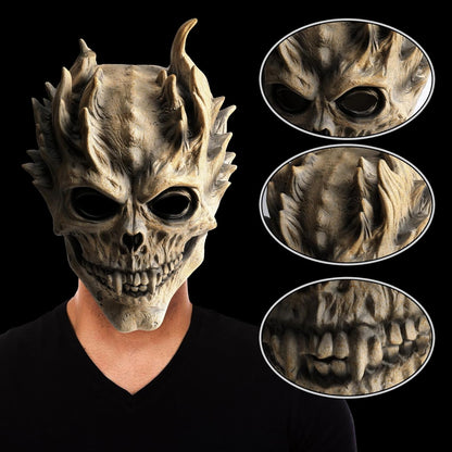 Puppyhao Scary Skull Masks Halloween Skeleton Mask Horror Ghost Face Creepy Demon Halloween Costume Cosplay Props for Adults
