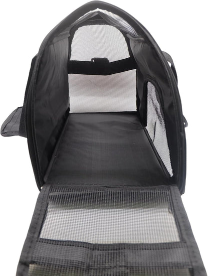 ZaneSun Cat Carrier,Soft-Sided Pet Travel Carrier for Cats,Dogs Puppy Comfort Portable Foldable Pet Bag Airline Approved (Small Rosered)