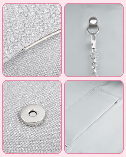 Formal Clutch Purses for Women Evening, Cocktail Clutch Bags Sparkling Shoulder Envelope Party Handbags