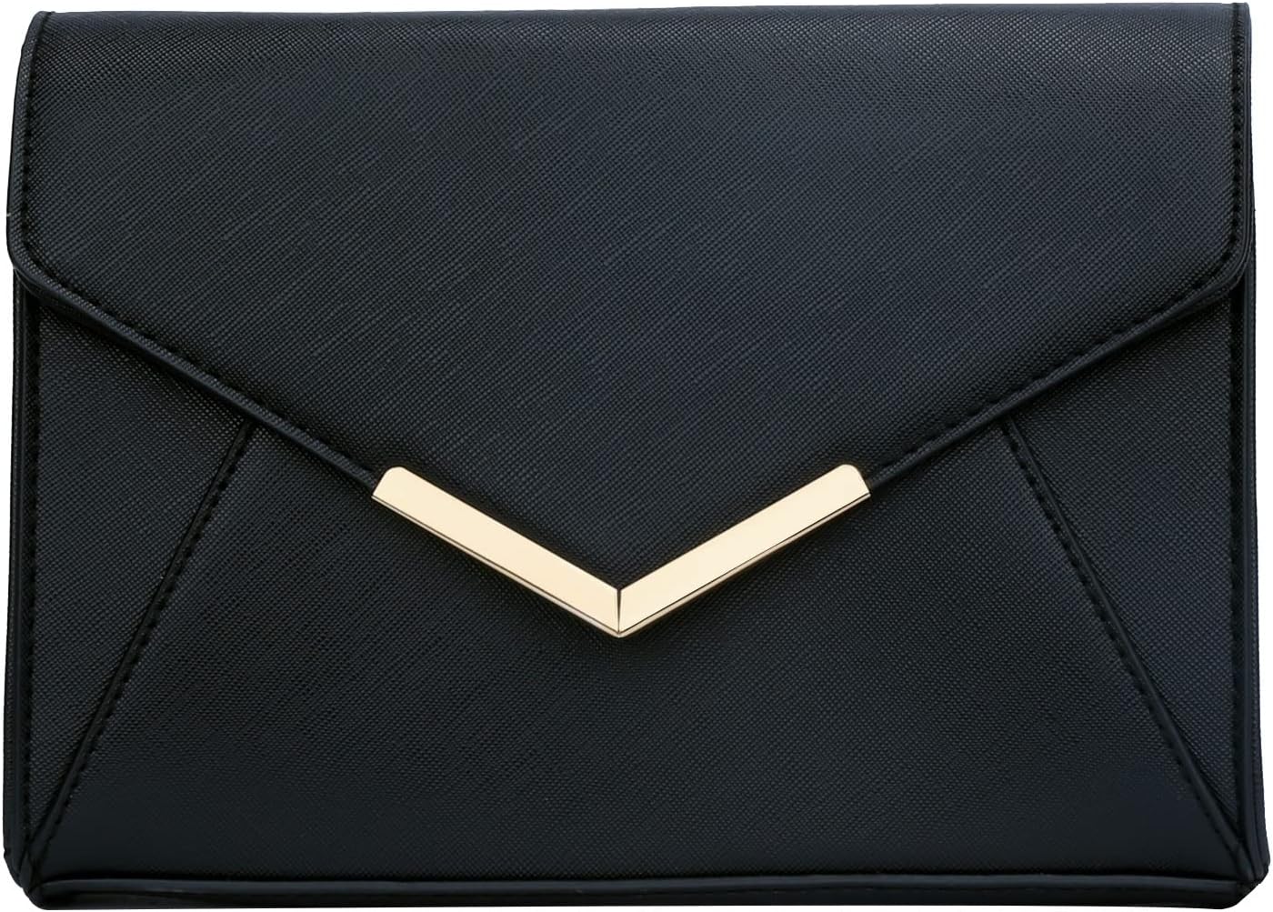KKXIU Women Elegant Faux Leather Evening Envelope Clutch Purse Foldover Bags for Party Wedding Prom - PuriLite