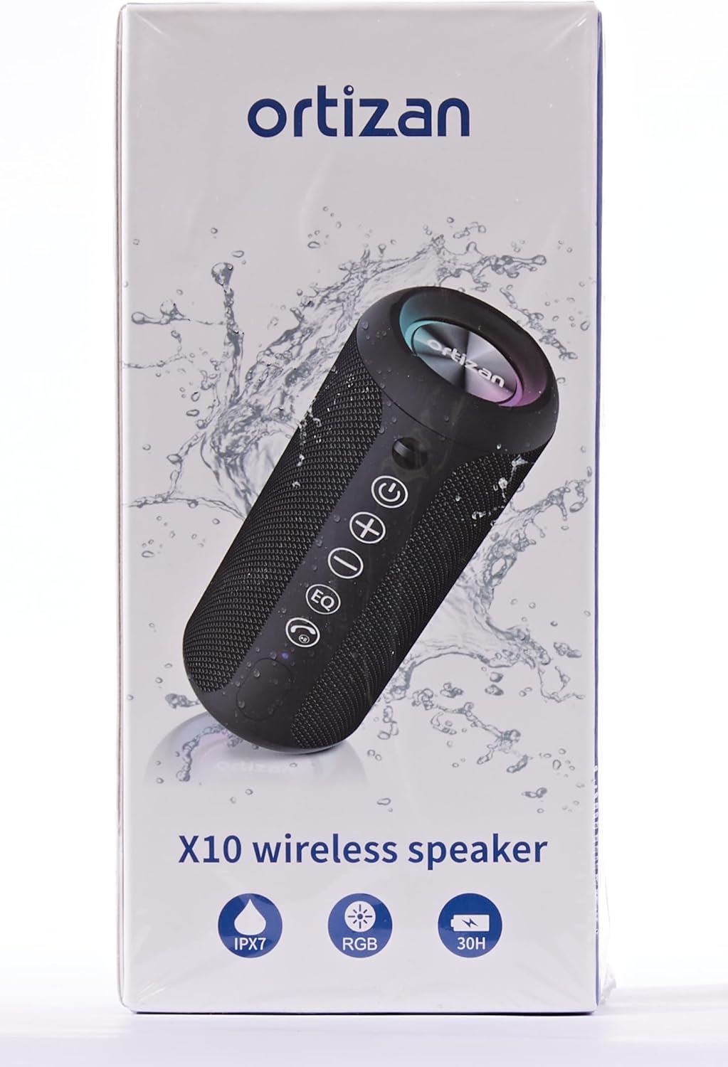 Ortizan Portable Bluetooth Speaker, IPX7 Waterproof Wireless Speaker with 24W Loud Stereo Sound, Outdoor Speakers with Bluetooth 5.0, 30H Playtime,66ft Bluetooth Range, Dual Pairing for Home
