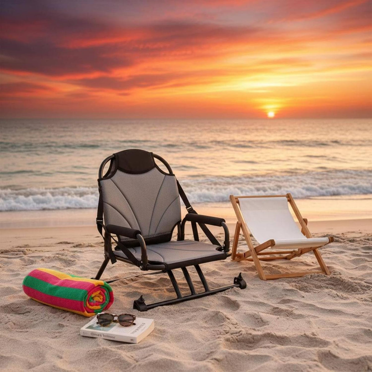 SM SunniMix Rotatable Kayak Seat Featuring Aluminum Construction Paddleboards Swivel Chair With Mesh Armrest Ergonomic Support Wide Base Suitable for Outdoor Boating Fishing Paddling