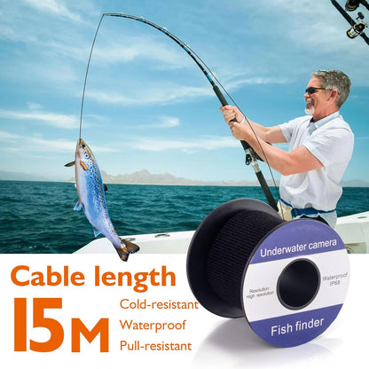 CampFENSE Fish Finder - Underwater Fishing Camera, 7 inch Color Screen - Portable Depth Fish Finder for Boats - 1200TVL Waterproof Deeper Accessories - Boat Ice Fishing Kayak Lake Sea