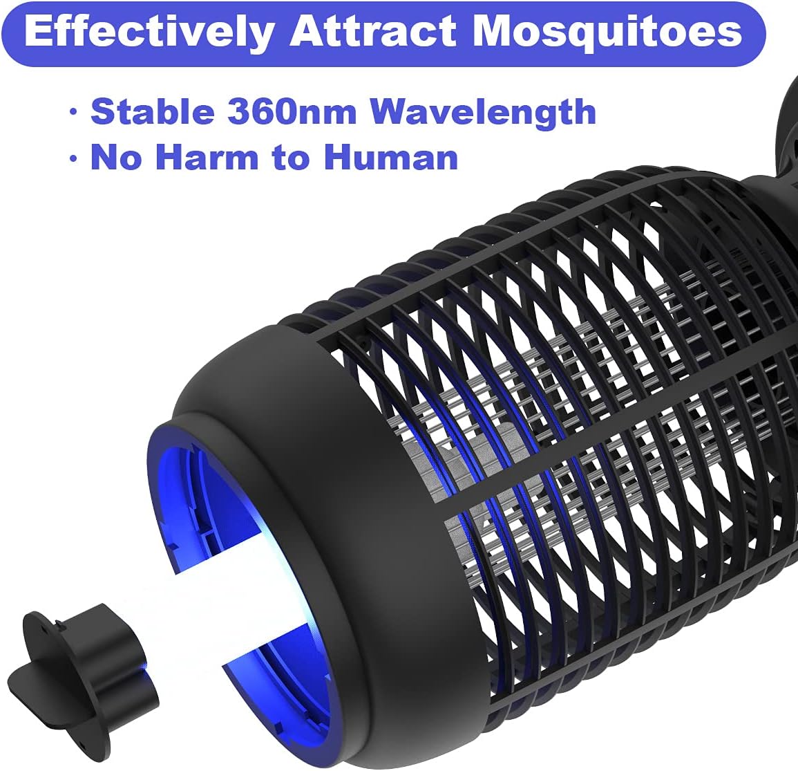 2 Pack Bug Zapper Electric Fly Swatter Zapper - Indoor Outdoor Zapping Racket for Pest Control - Safe to Touch with 3-Layer Safety Mesh