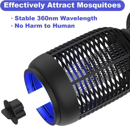 2 Pack Bug Zapper Electric Fly Swatter Zapper - Indoor Outdoor Zapping Racket for Pest Control - Safe to Touch with 3-Layer Safety Mesh