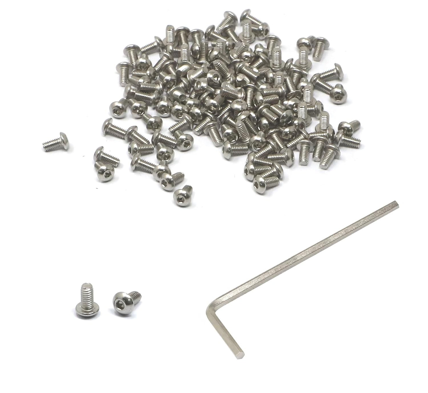 iexcell 50 Pcs M6 x 20mm Thread Pitch 1 mm Stainless Steel 304 Hex Socket Button Head Cap Screws Bolts Kit
