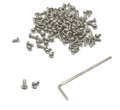 iexcell 50 Pcs M6 x 20mm Thread Pitch 1 mm Stainless Steel 304 Hex Socket Button Head Cap Screws Bolts Kit