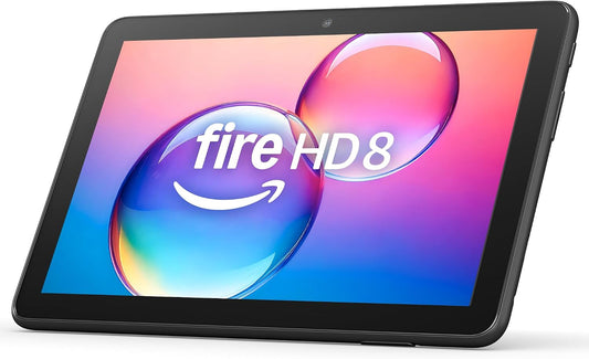 Amazon Fire HD 8 tablet, 8” HD Display, 3GB memory, 32GB, designed for portable entertainment, Black, (2024 release)