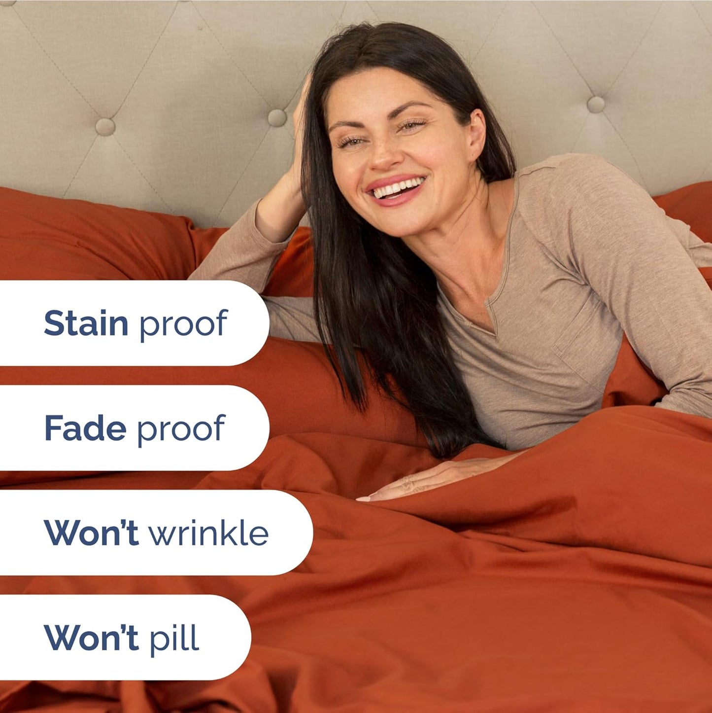 Extra Deep Queen Sheet Set - 6 Piece Breathable & Cooling Sheets - Hotel Luxury Bed Sheets Set - Easy & Secure Fit - Soft, Wrinkle Free & Comfy Sheets Set - White Sheet Set w/Extra Deep Pockets