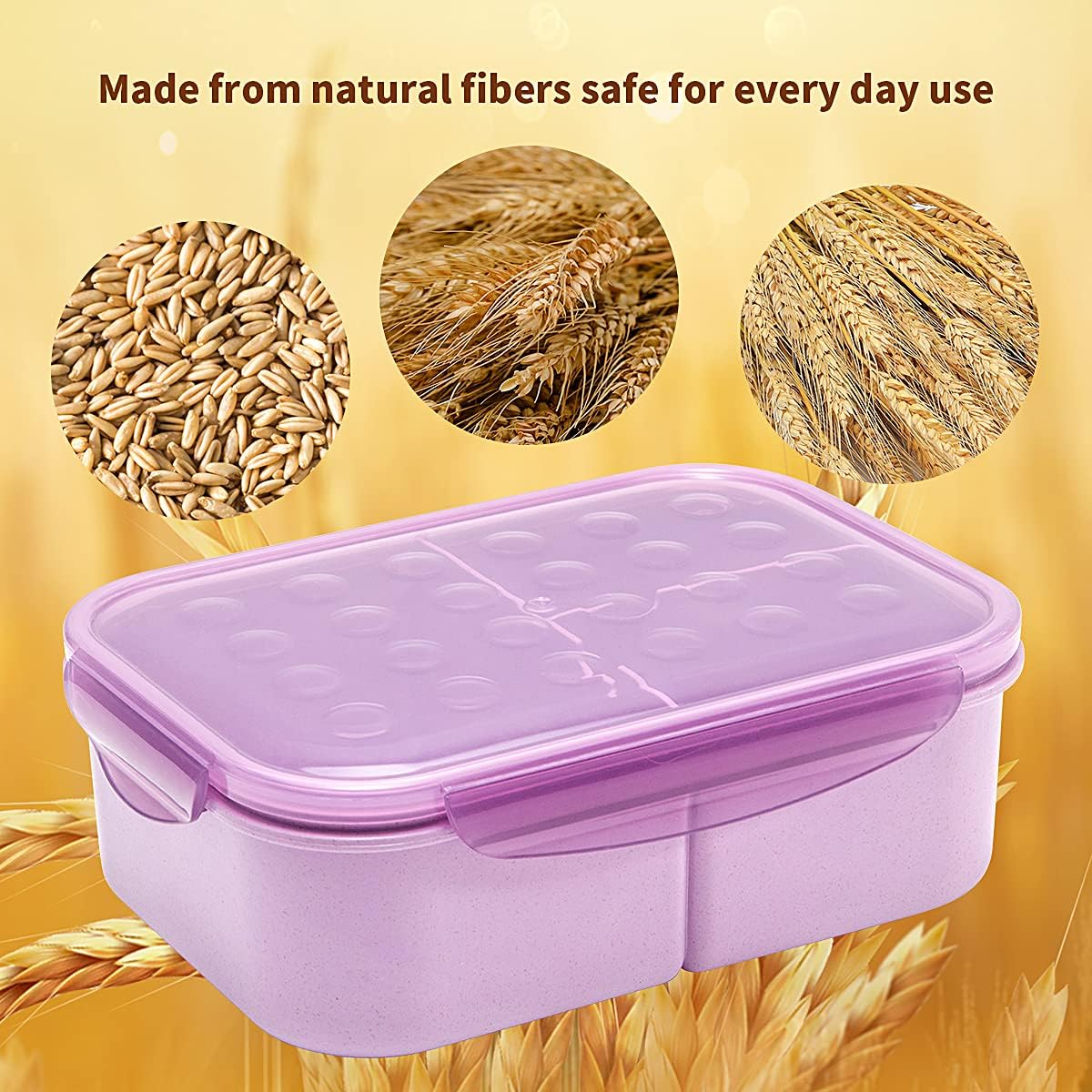 MISS BIG® Bento Box,Lunch Box Adult,Ideal Leak Proof Lunch Containers,Mom's Choice Lunch Box for Kids,No BPAs and No Chemical Dyes,Microwave and Dishwasher Safe Lunch Container (1900ml White)