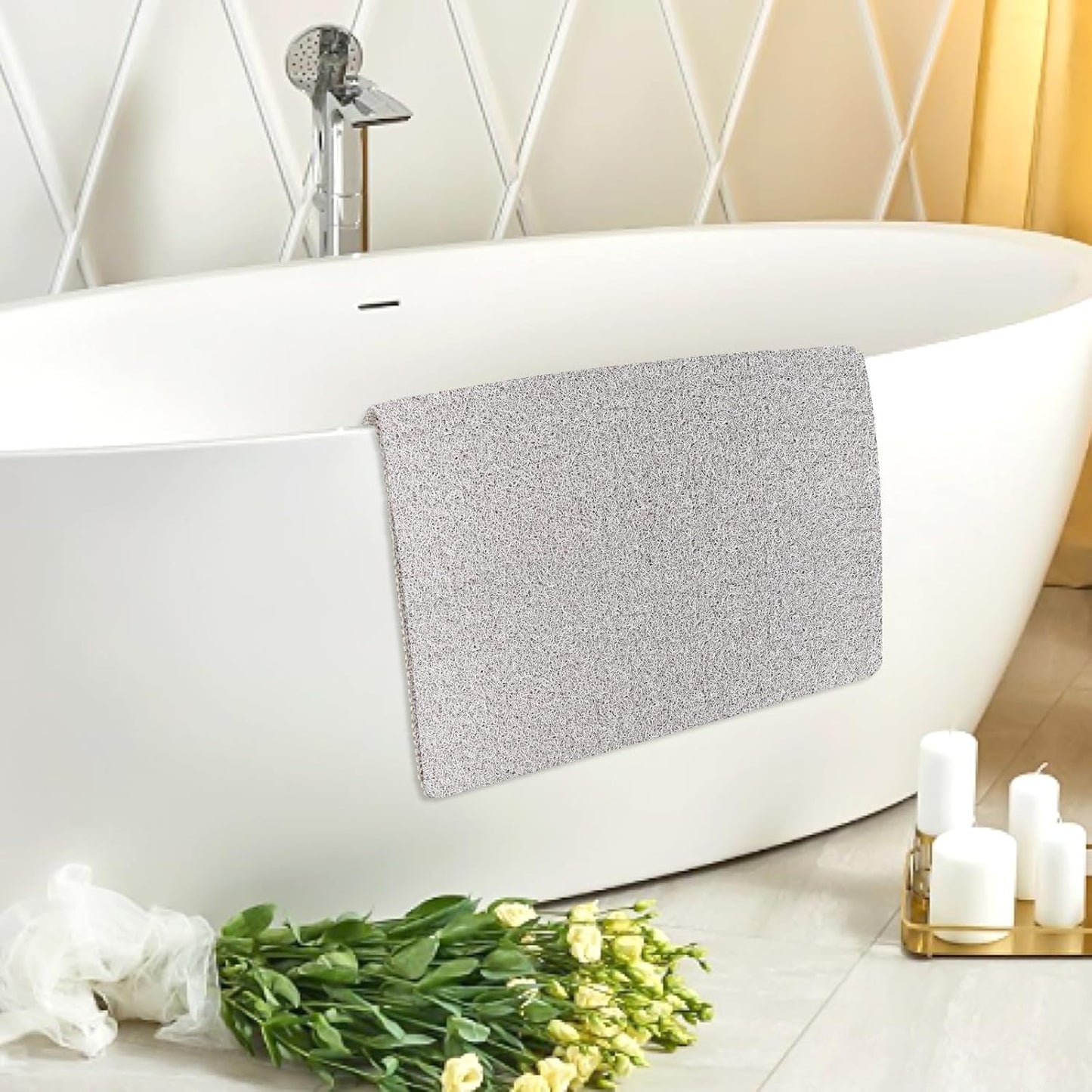 Loofah Mats for Shower, Non Slip | Quick Drying | Soft on Your Feet | Soft Textured Shower Mat Bath Mat Bathtub Mat Massage Mat Loofah Mat for Bathroom,Shower Tub or Wet Areas