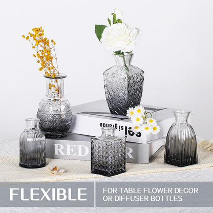 Sawoake Mini Bud Vases As Wedding Centerpieces for Tables,Clear Bud Vases for Flowers,Small Flower Vases Suitable for Birthday Party,Anniversary,Wedding Reception,Baby Shower (Clear-12PCS)