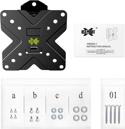 USX MOUNT TV Wall Mount Monitor Mount Bracket with Adjustable Tilt Swivel for 10inch to 26inch LED LCD OLED TVs and Monitors - VESA Size Up to 100x100mm and Weight Capacity Up to 22lbs-XMS002