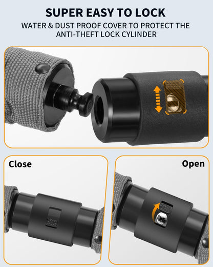 Sportneer Bike Lock Anti-Theft Bicycle Chain Lock Heavy Duty 0.32inch/8mm Thicker Motocycle Lock High Security with 2 Keys for Bike, Scooter, Moto, Door, Gate Fence