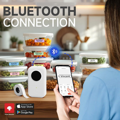 Phomemo Label Maker Machine, D30 2024 Upgrade Version Bluetooth Portable Label Markers,Sticker Printer,Labeler for School Office Home Organized,for Android iOS (USB Rechargeable)