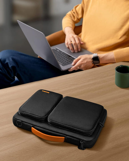 tomtoc 360 Protective Laptop Shoulder Bag for 16-inch MacBook Pro M4/M3/M2/M1 Pro/Max A3403 A3186 A2991 A2485 2024-2019, Water-resistant Sleeve for Dell XPS 15 Surface Book 3 The New Razer Blade 16