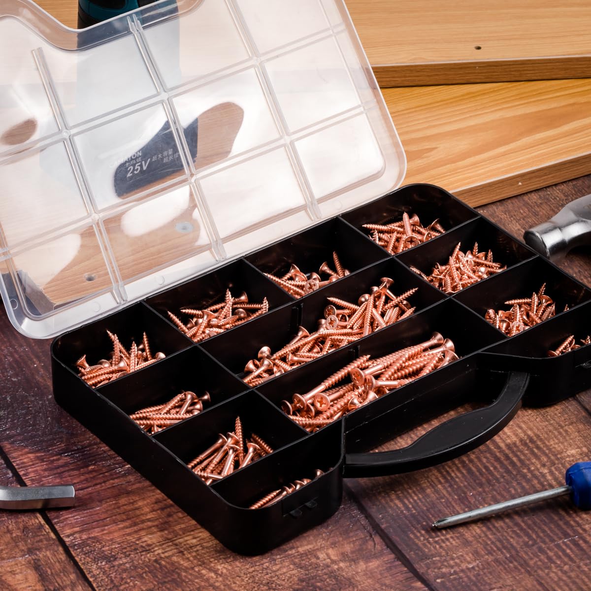 Mr. Pen Wood Screws Assortment Kit, 152 Pcs, Phillips Tips, Wood Screws, Screws, Assorted Screws, Screws Set, Flat Head Screws, Assorted Wood Screws, Screws Assortment, Screw Set Assortment