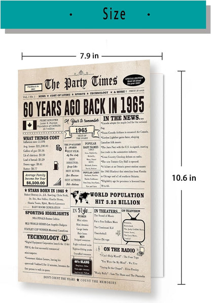 Large 50 Years Old Birthday Gifts for Women Men,Happy 50th Birthday Card for Husband Wife, Retro 50 Years Old Birthday Gifts for Mom Dad