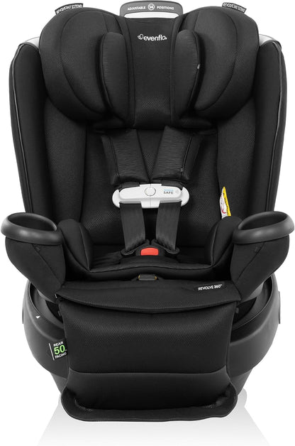 Evenflo Gold Revolve360 Extend All-in-One Rotational Car Seat with SensorSafe - Onyx